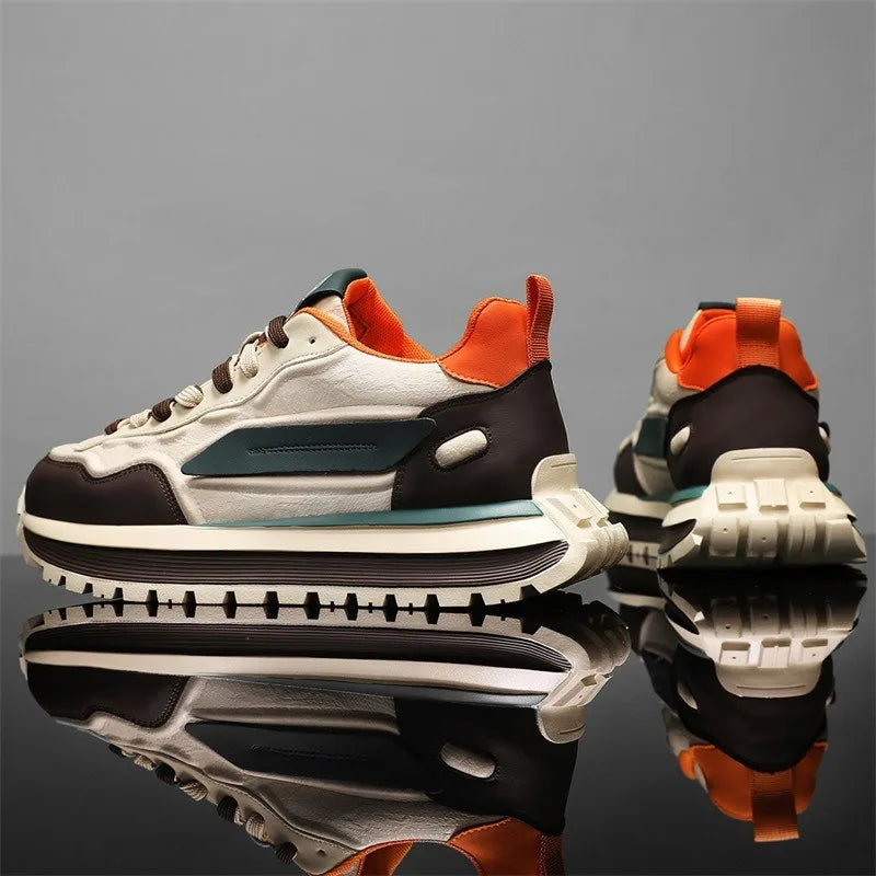 Men Sneakers Platform Casual Shoes New Lace Up Running Shoes Outdoor Non-Slip Footwear Fashion Height Increasing Men Shoes