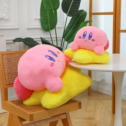 2025 New 30-50cm Star Kirby Large Plush Toy Girl Sleeping Pillow Doll Backrest Skin Friendly Cartoon Cute Kawaii Girl Gift