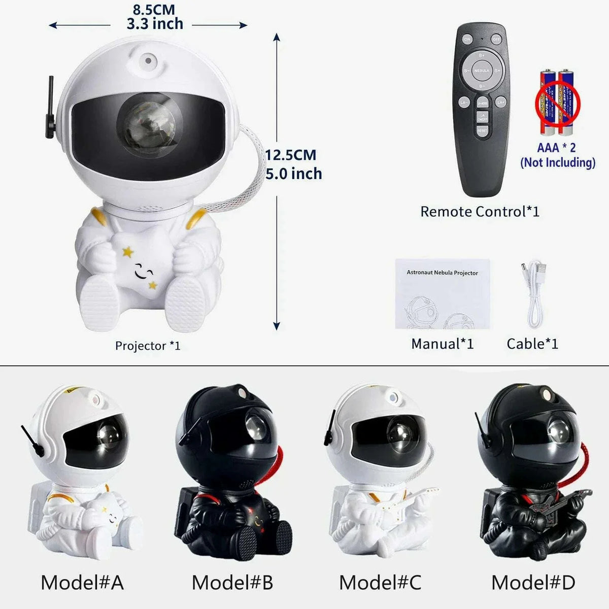 Galaxy Star Astronaut Projector LED Night Light Starry Sky Porjectors Lamp Decoration Bedroom Room  For Children Adult Gifts