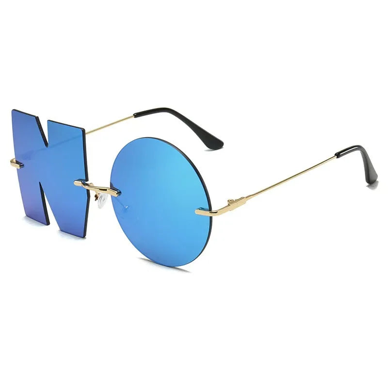 “NO”！ Styling Sunglasses FASHION Sunglasses Metal Eyeglass Frame Colorful Eyeglass Lenses Alien Glasses | Kimlud...