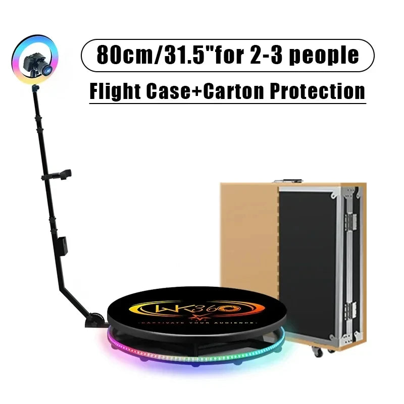 CHACKTOK 360 Photo Booth Machine for Parties 360 Spin Camera Booth with Extra Logo Customization Software APP Remote...