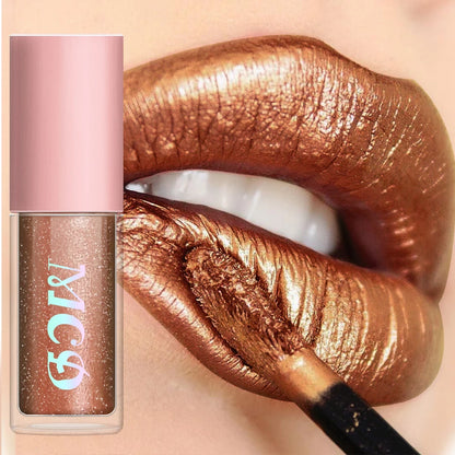 8 Colors Metallic Shimmer Lip Glaze Glitter Liquid Lipstick High Pigmented Lip tint Lip Gloss Korean Makeup Gifts Lip...