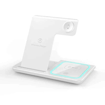 3 In 1 Wireless Charger Stand Pad Foldable 15W Fast Charging Dock Station For iPhone 15 14 13 12 Pro Max Apple Watch 8 7 Airpods