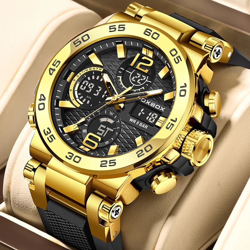 LIGE Men Digital Watch  Military Sports Swimming Watches Fashion Waterproof Dual  display  Wristwatch Mens Relogios Masculino