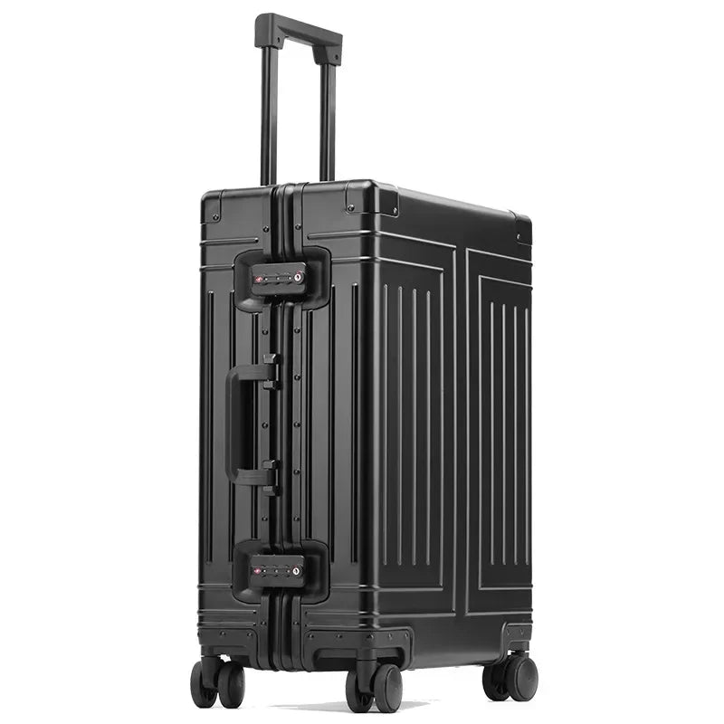COLENARA 20"24"26"29Inch Full Aluminum Magnesium Alloy Boarding Box Suitcase Men's Business Trolley Case Travel Luggage Bag