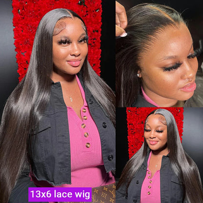 30 40 Inch 13x4 13x6 Straight Lace Frontal Wigs 360 Front Human Hair Wig 4x4 5X5 Closure Wig Pre Plucked For Women 250 Density