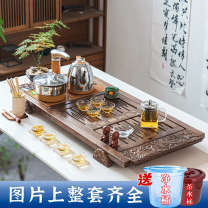Kung Fu Ceremony Tea Tray Rectangle Drainage Pot Drip Accessories Luxury Tea Tray Hospitality Valet Bandejas Home Decorationgs - Kimlud