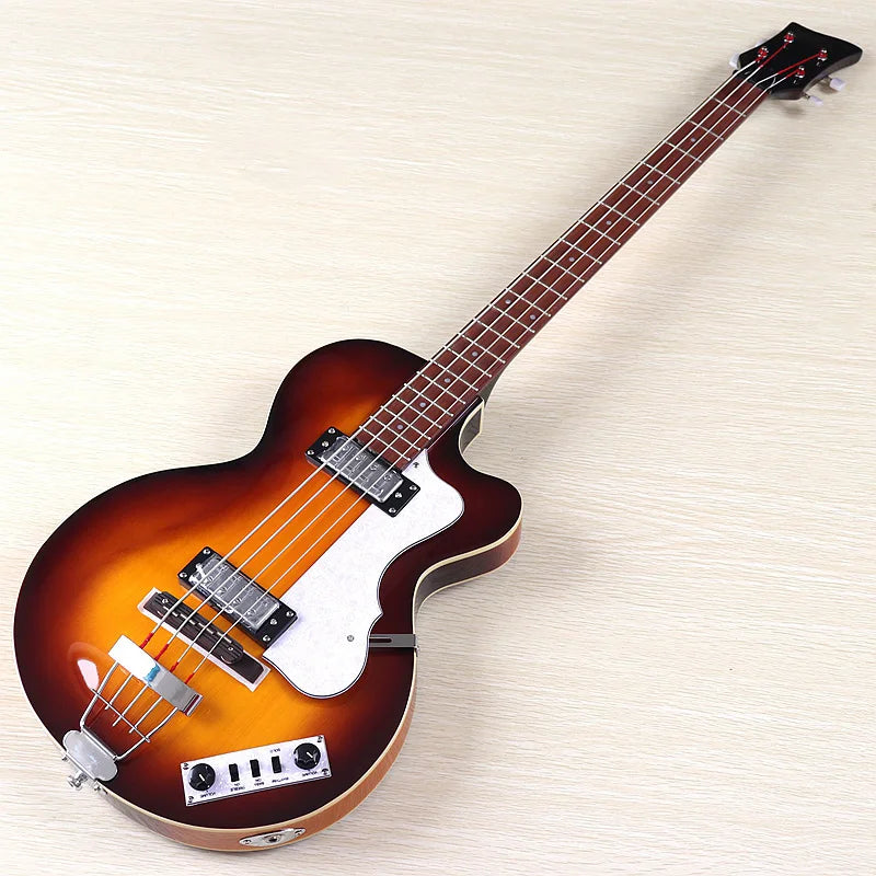 Sunburst 4 Strings Violin Bass Guitar 41 Inch Violin Guitarra Flame Maple Body High Gloss Finish | Kimlud Professional...