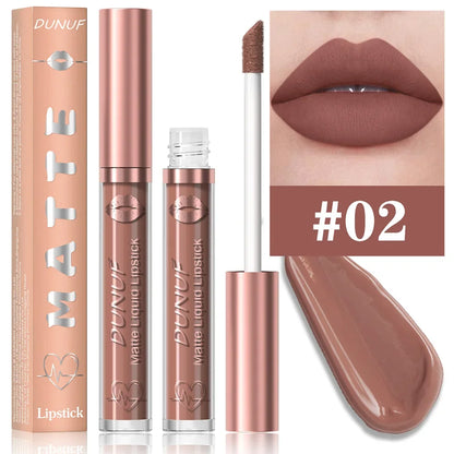 18 Color Waterproof Lip Gloss Nude Apricot Matte Liquid Lipstick Transparent Lip Oil Sexy Rose Red Velvet Matte Lipstick Make Up - Kimlud