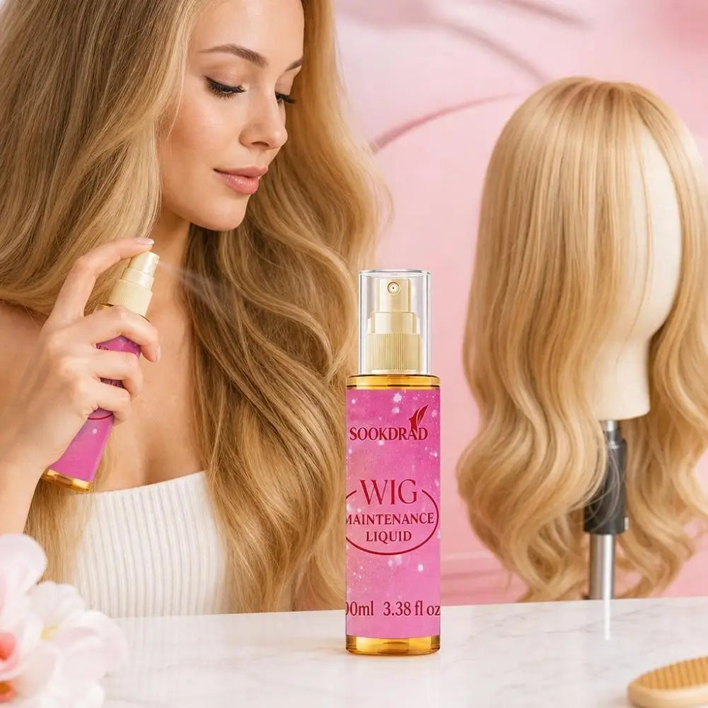 100ml Wig Care Spray Anti-Frizz Smoothing Moisturizing Anti-Tangle Leave-in Conditioner For Wigs Synthetic Hair Smooth and Shine
