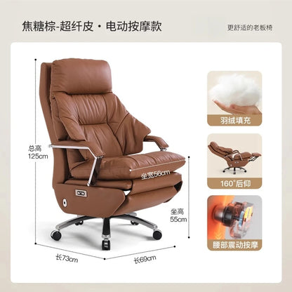 Aesthetics Massage Chair Swivel Lift Comfortable Office Nordic Design Rotating Chair Footrest Ergonomic Bureau Meuble...