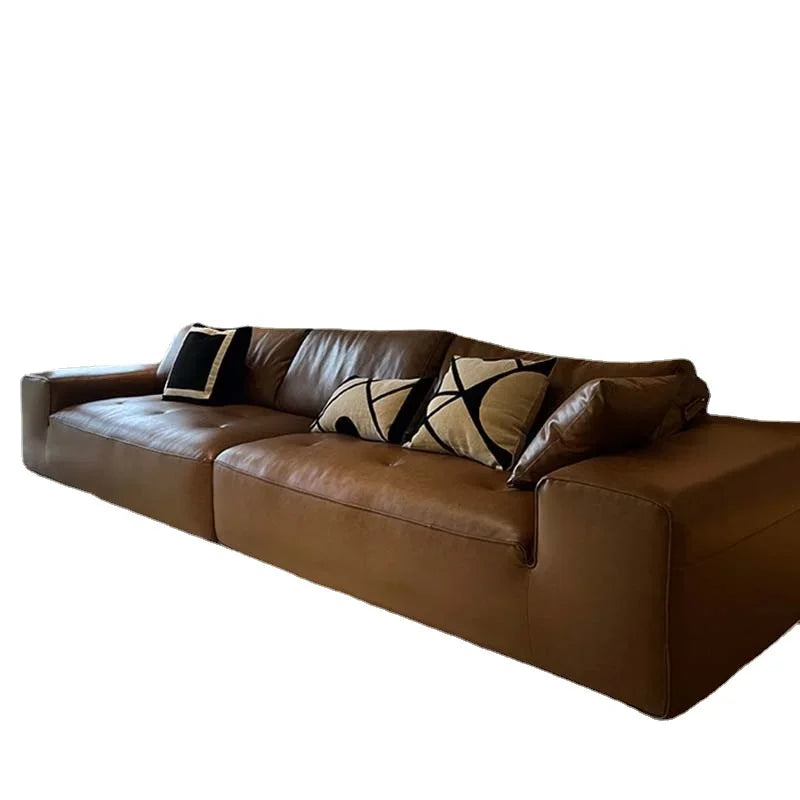 Leather Living Room Sofa Luxury Sectional Modern Design Sofa Apartment Interior Salon Canape De Luxe Moderne Room Decor - Kimlud