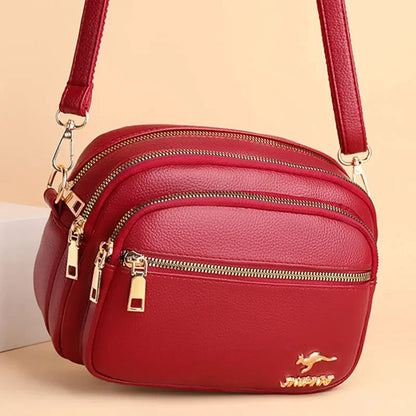 High Quality Soft Leather Purse Fashion Women Shoulder Messenger Bag Multi-pocket Wear-resistant Bag Luxury Ladies...