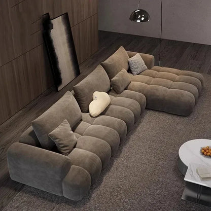 K Relaxing Fancy Sofa Cheap Stretch Brown Floor Recliner Sofa Puffs Sectional Juego De Muebles Para Sala Living Room Furniture - Kimlud