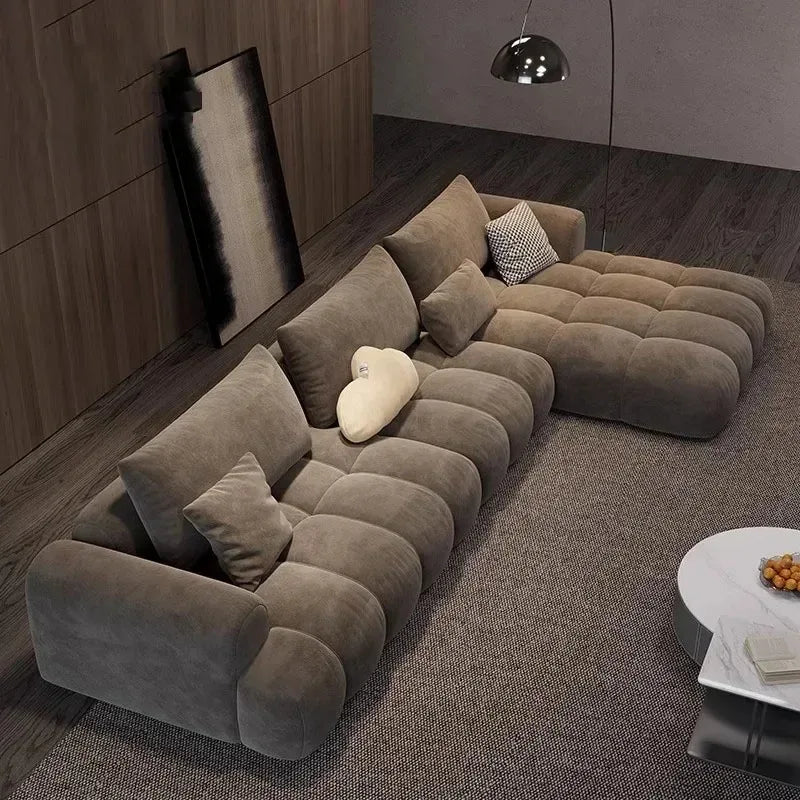 K Relaxing Fancy Sofa Cheap Stretch Brown Floor Recliner Sofa Puffs Sectional Juego De Muebles Para Sala Living Room Furniture - Kimlud