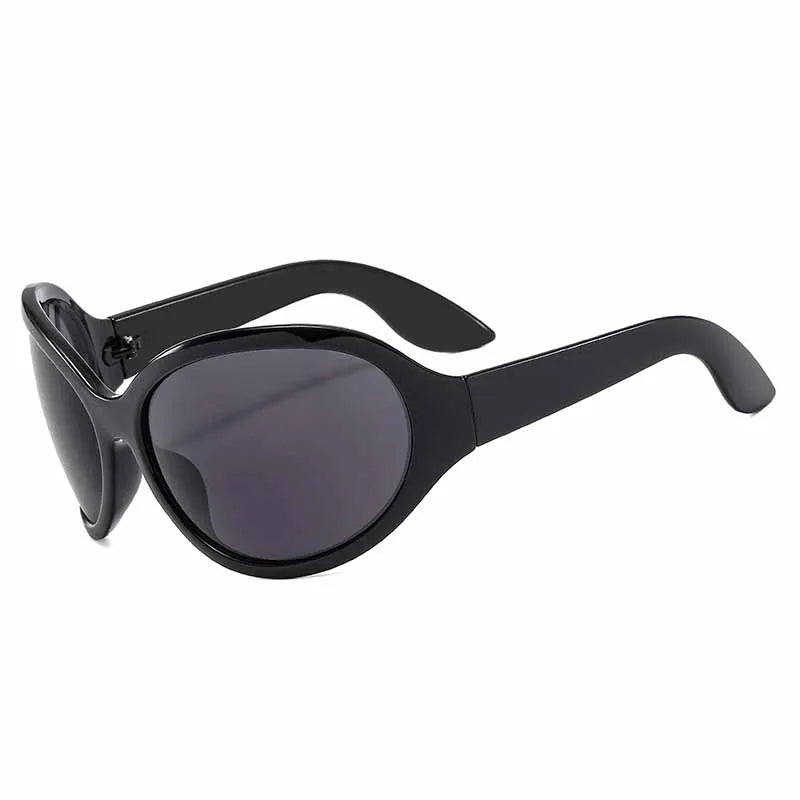 Fashion Luxury Brand Oversized Oval Y2K Punk Sunglasses Men Women Trend Hip Hop Personality Outdoors Driving Sunglasses UV400 - Kimlud