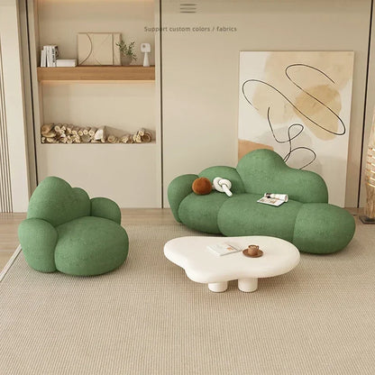 Lambswool Modern Sofa Mid Century White Italiano Plus Size Relax Couch Minimalist Luxury Design Muebles Para El Hogar...