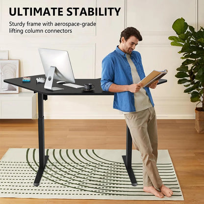 Height-adjustable Desk L Shaped Electric Standing Desk for Study Esports StandUp Corner Computer Desk Home Office Sit Stand Desk - Kimlud