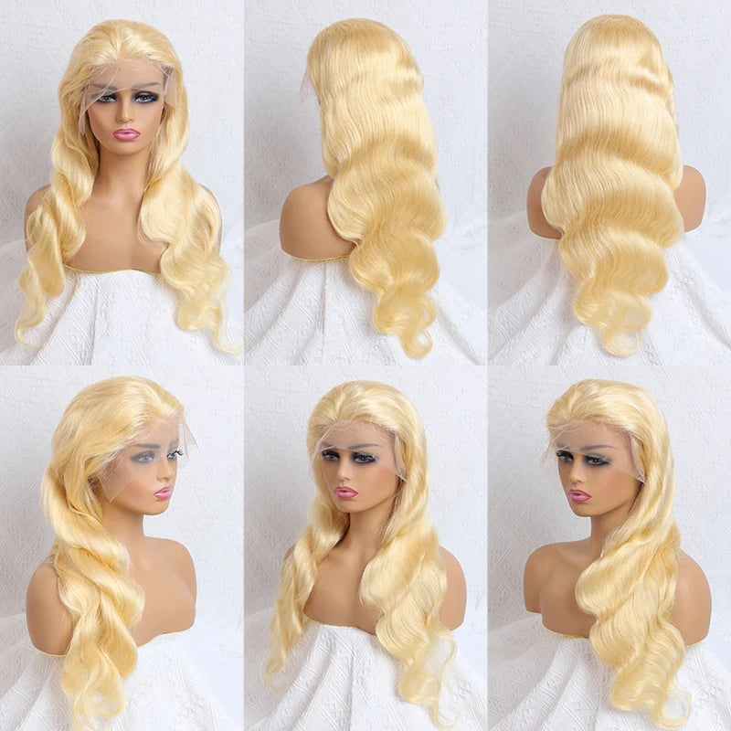 360 Lace Frontal Wig 613 Blonde 13x4 13x6 Body Wave Lace Front Wig Preplucked Brazilian Lace Front Human Hair Wigs 30 32 46 Inch - Kimlud