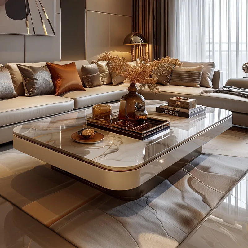 Designer Simple Coffee Table Minimalist Aesthetic Italian Unique Coffee Table Computer Writing Metal Couchtisch Home...