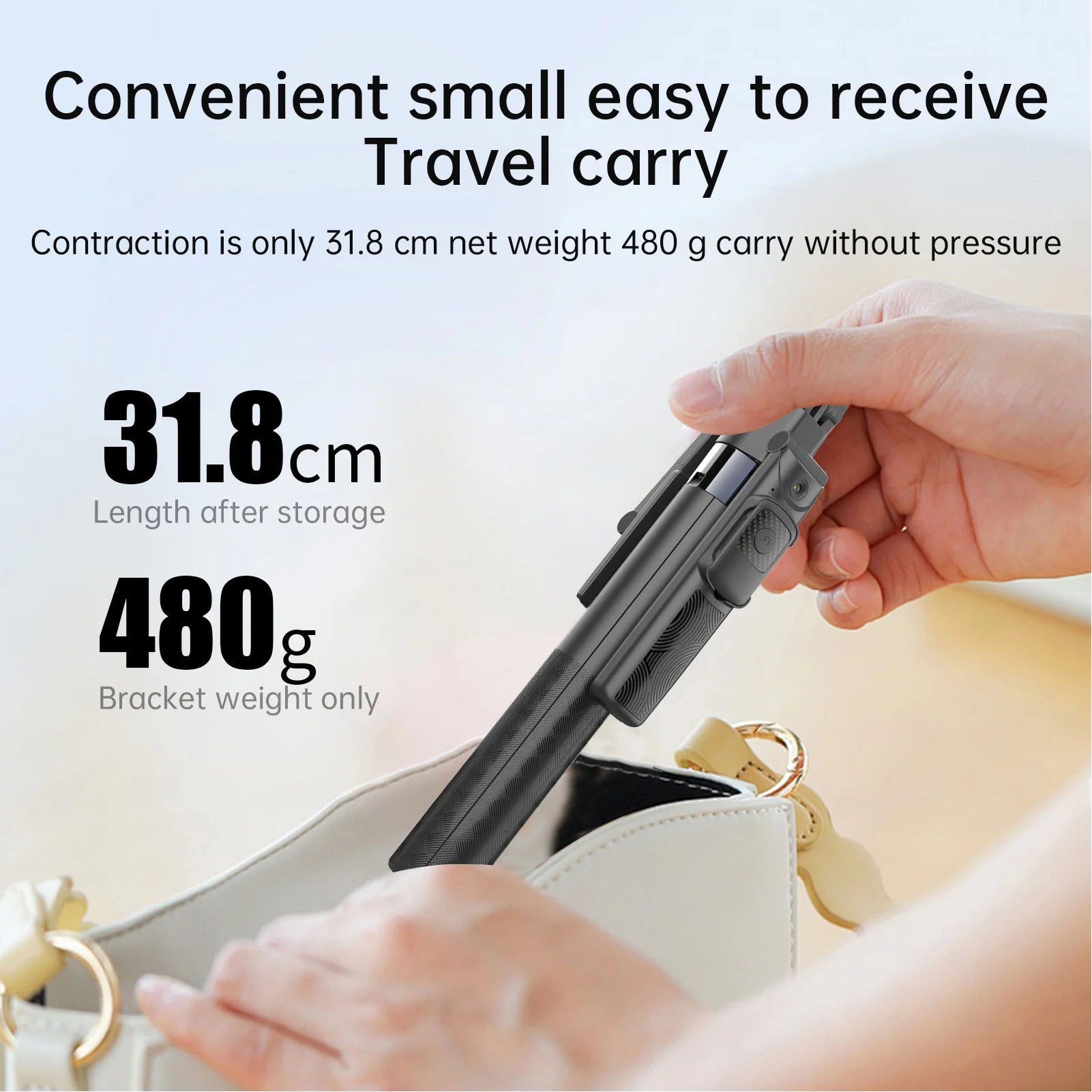 【New】Phone Stabilizer Tripod with Remote Controller Face Body Auto Tracking 360 Degree Rotating Extendable Selfie Stick