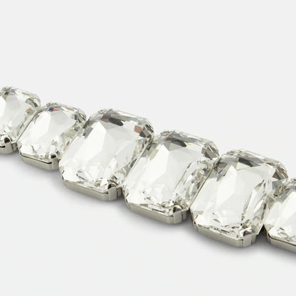 Luxury Square Crystal Jewelry Sets Women Party Accessories 2024 Fashion Show Exaggerate Bridal Necklace Earrings Set Gifts