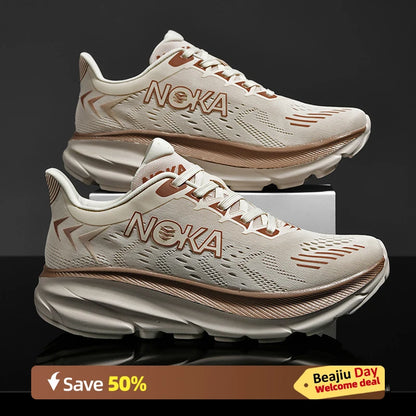 Marathon Carbon Plate Air Cushion Men Sports Running Shoes Breathable Lightweight Women's Comfortable Athletic Nonskid Sneakers - Kimlud
