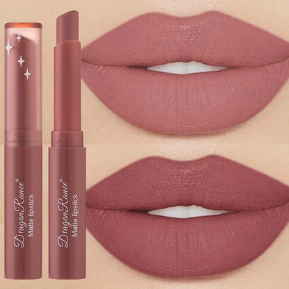 Nude Matte Lipstick Waterproof Nude Pink Lip Sticks Not Fading Sexy Red Velvet Lipsticks for Women Make Up Lasting Lip...