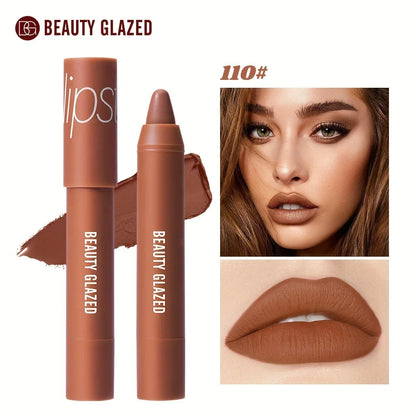 BEAUTY GLAZED 12 Colors Long-Lasting Waterproof Non-Stick Matte Lipstick Pen