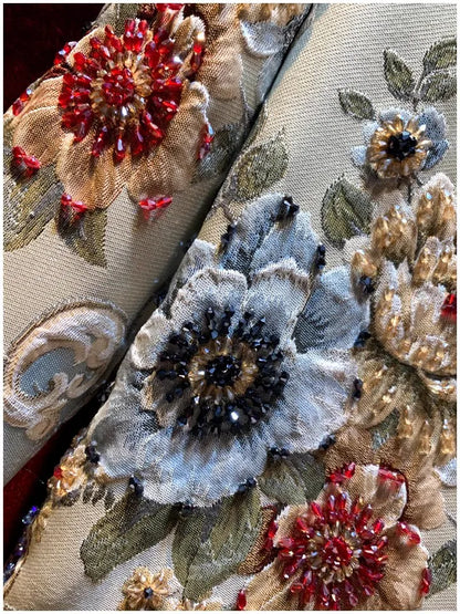 Vintage Embroidery Heavy Rhinestone Trench Coat for Women 2024 Spring Autumn New Fashion Luxury Long Sleeve Elegant Loose Coats