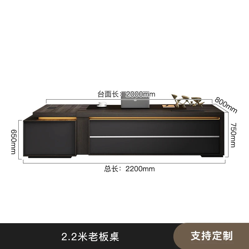 Designer Chinese Boss Table Simple Modern Chinese Reception Drawers Desks Cabinet Conference Unusual Bureau Meuble Furniture - Kimlud
