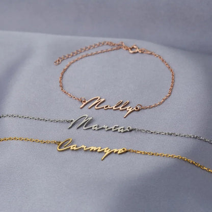 18k Custom Engraved Bracelet Numeral Name Message Bangle Titanium Steel Gold Silver Adjustable Women's Cuff Mother's Day Gift