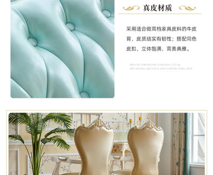 European Solid Wood Dining Chair Princess Lazy Throne Luxury Lounge Chair Fashion Butterfly Ergonomic Muebles Entrance Furniture - Kimlud