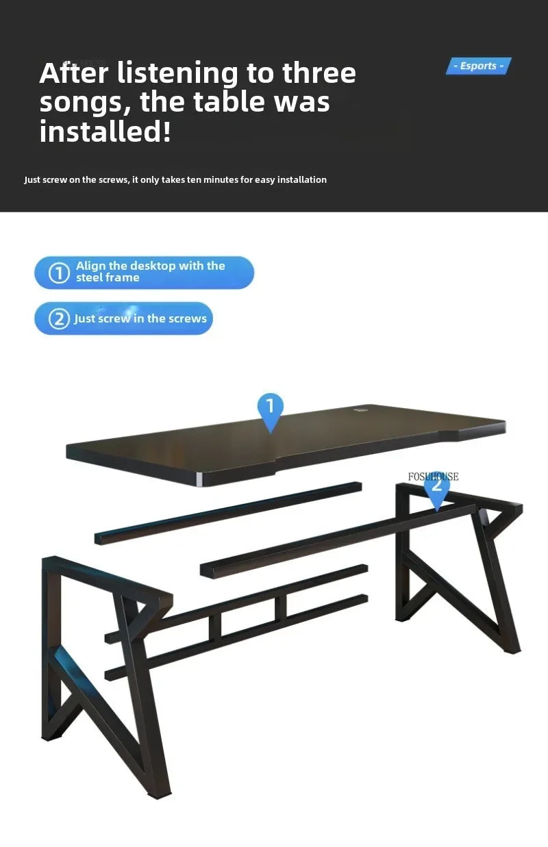 Modern Double Computer Desks Home Desktop E-sports Gaming Table Bedroom Simple Desk Student Study Tables Office Furniture EE Z - Kimlud
