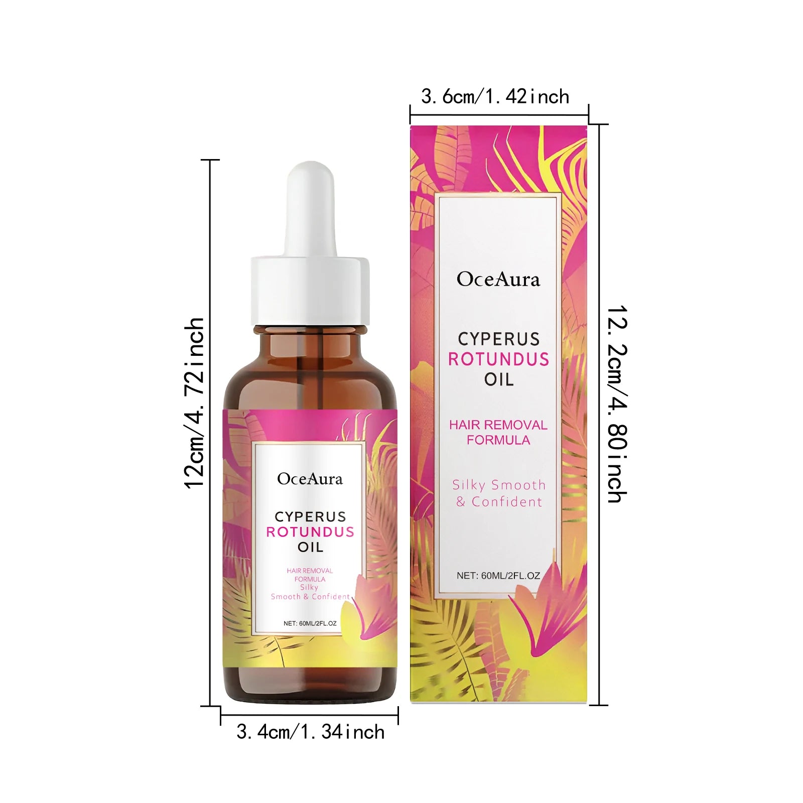 Cyperus Rotundus Oil Body Hair Remover Armpit Leg Arm Reduces Hair Growth Moisturizes Gentle Care Essential Oil for...