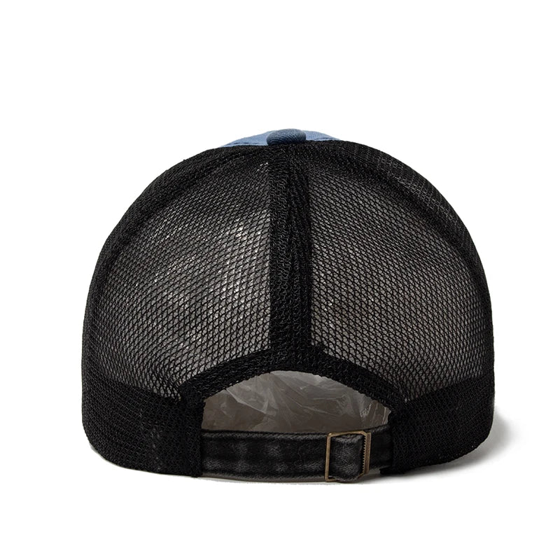 CNTANG Fashion Mesh Men's Baseball Cap Summer Cotton Letters Embroidered Sun Hat Snapback Casual Breathable Hip Hop Caps For Men