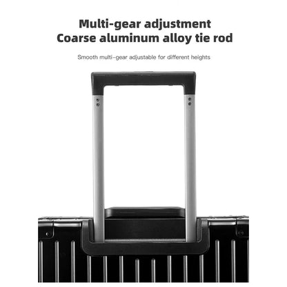 SUSHIMU 100% Aluminum-magnesium alloy Travel Suitcase Rolling Luggage 20/24/28 inch Trolley Luggage Carry-On Cabin Suitcase