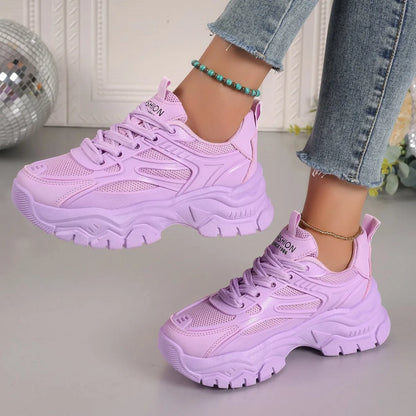 Women Sneakers 2024 New Fashion Chunky Sneakers Women Outdoor Tennis Platform Sports Shoes for Women Lightweight Designer Shoes - Kimlud
