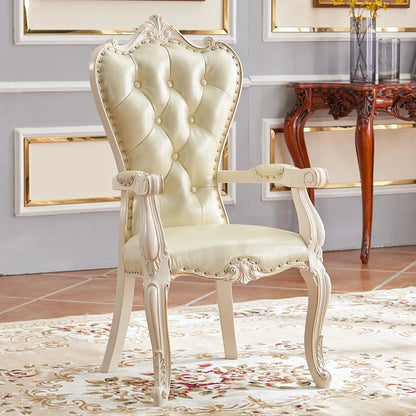 European Solid Wood Dining Chair Princess Lazy Throne Luxury Lounge Chair Fashion Butterfly Ergonomic Muebles Entrance Furniture - Kimlud