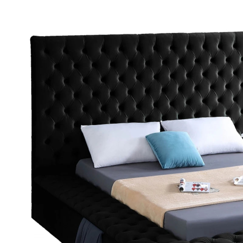 Deluxe Bedroom Furniture Set King Bed Classic Upper Set Diamond Tufted - Kimlud