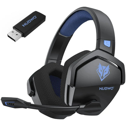 NUBWO G06 Dual Wireless Headsets Gamer with Microphone for PS5, PS4, PC, Mobile, Switch, 2.4GHz Bluetooth 5.3 Gaming Headphones