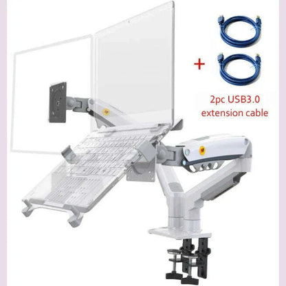 NB F160 10-17.3" laptop mount 360 rotate 10"-27" air press full motion gas strut lcd tv table screen STAND monitor desk support