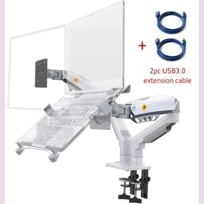 NB F160 10-17.3" laptop mount 360 rotate 10"-27" air press full motion gas strut lcd tv table screen STAND monitor desk support