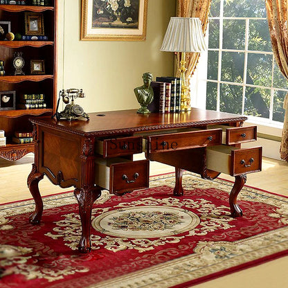 American solid wood desk home computer office rack combination writing desk chair - Kimlud
