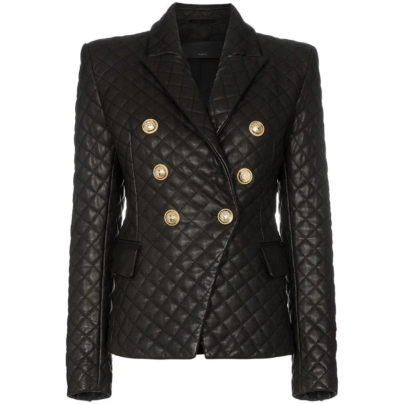 Genuine Sheepskin Short Blazer Coats for Women 2023 Fall Winter Windbreak Warm Ladies Button-up Lambskin Jacket Tops Outwear