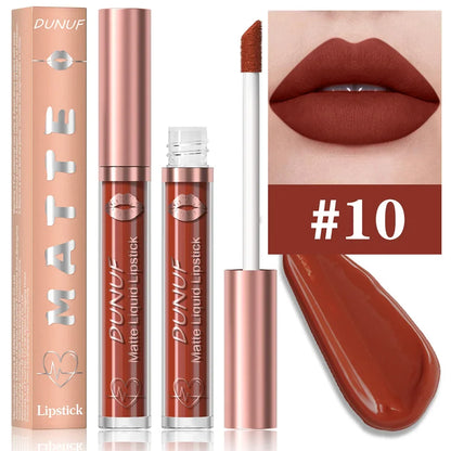 18 Color Waterproof Lip Gloss Nude Apricot Matte Liquid Lipstick Transparent Lip Oil Sexy Rose Red Velvet Matte Lipstick Make Up - Kimlud