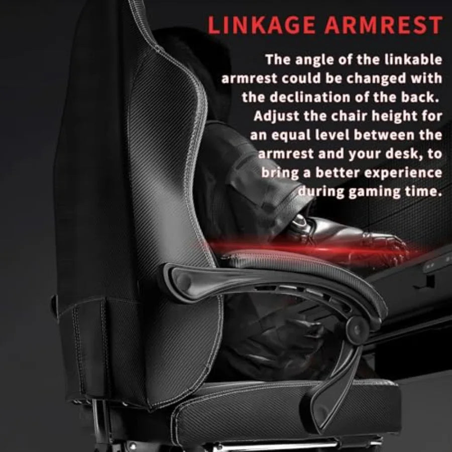 Big and Tall Gaming Chair 400lb Weight CapacityGamer Chairs for Adults Video Game Chair wth Footrest Racing Style Computer Game