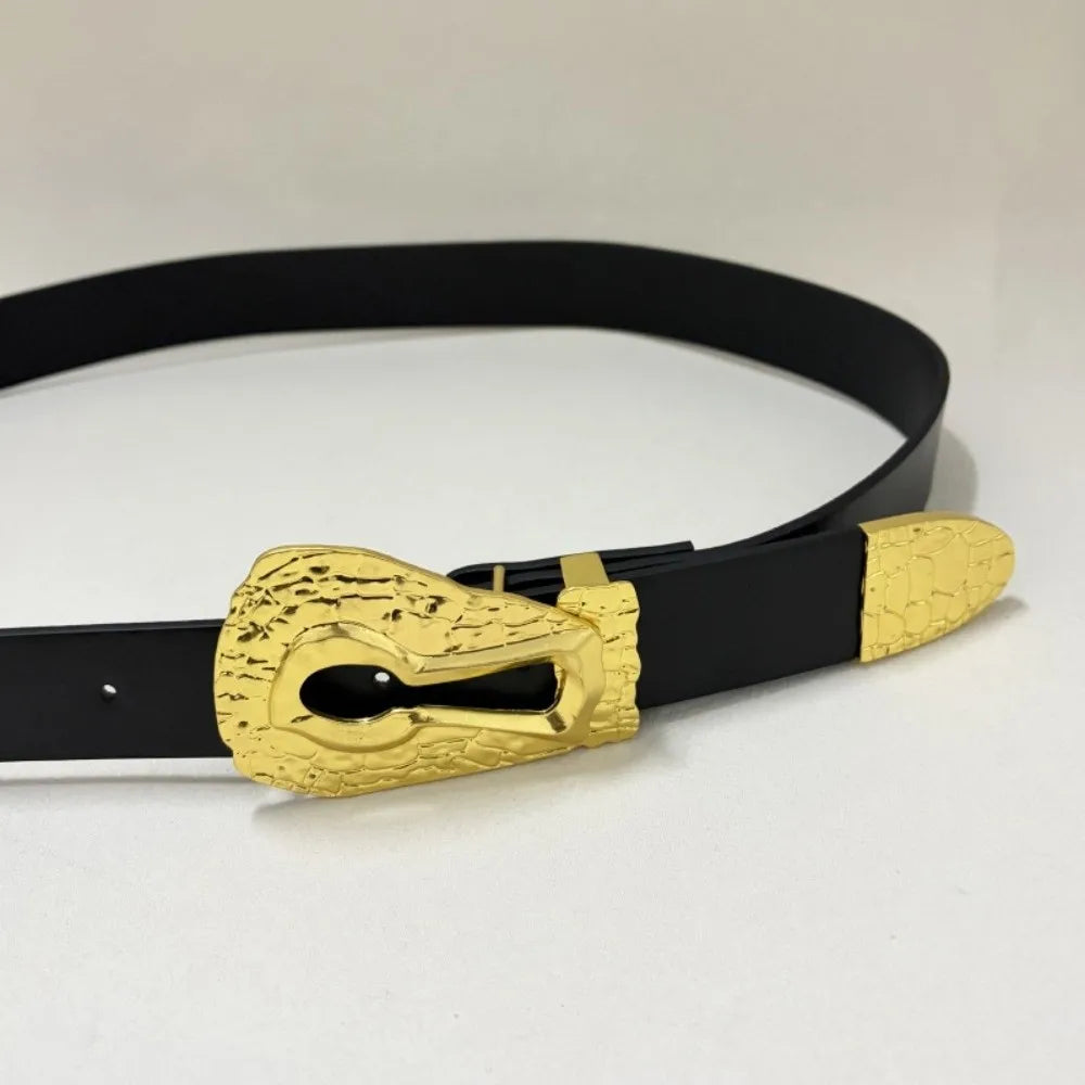 New Luxury Women's Belt Leather Adjustable Waist Belt Buckle Lobster Engraved Buckle Waist Chain for Dresses | Kimlud...