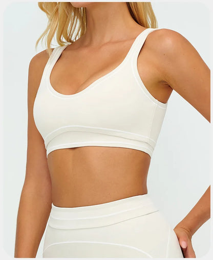 Breathable Yoga Bra Color Contrast Sports Bra Shockproof Gym Fitness Underwear High Strength Workout Top Female Sports...