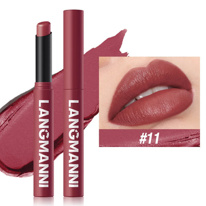 12 Color Matte Lipstick Non-Stick Cup Long-Lasting Velvet Finish Lipstick Pen  Smooth Matte Lip Color Waterproof Non-Fading